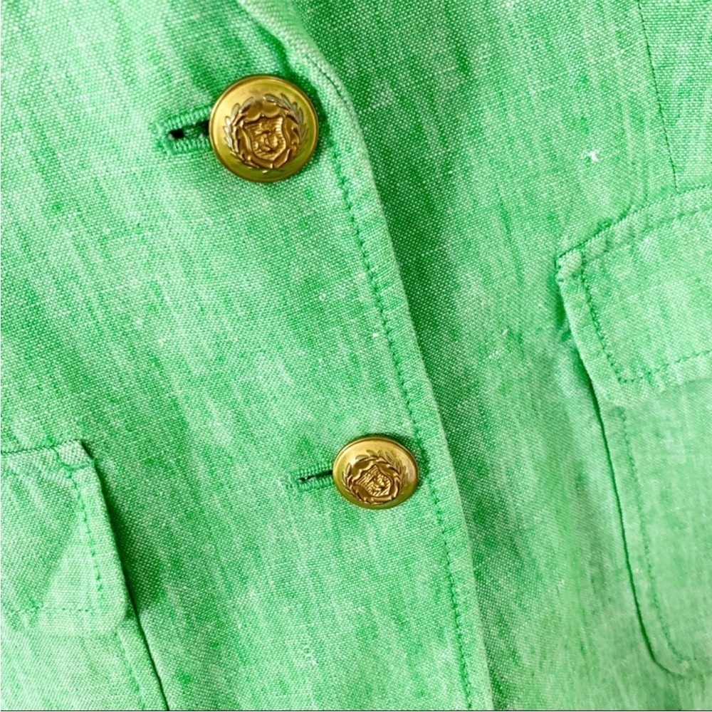 J. Crew Rhodes 100% Linen Blazer Jacket Lime - Picture 8 of 16